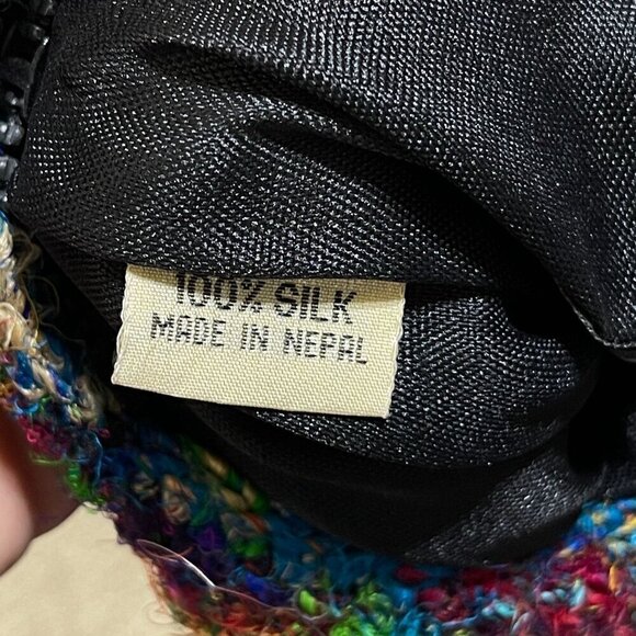 Lakhay's Collection Silk Crossbody Bag Purse Bright Colorful Boho Fun - Picture 8 of 9